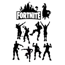 604181Z foaie de zahar Fortnite siluete 29x20cm